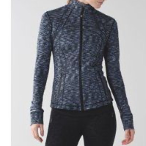 Lulu Define jacket. Like new, static gray and hot pink zip up jacket - Picture 2 of 7